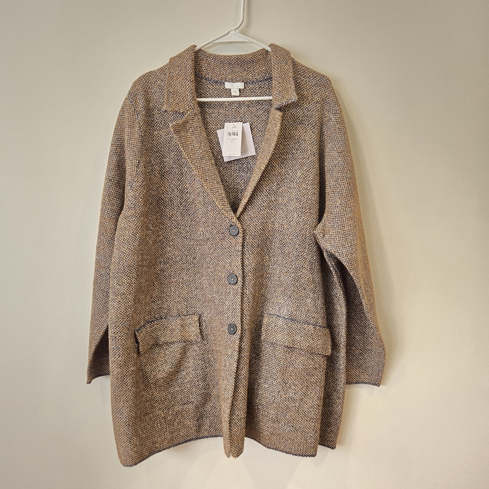 NWT J Jill Stretch Tweed Jacket